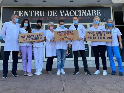 Imagine de la un centru de vaccinare din Capitală. Sursă: Facebook RoVaccinare