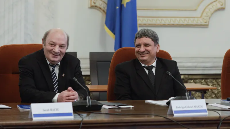Iacob Baciu (stânga), șef de sindicat - Foto: INQUAM PHOTOS / Călin George