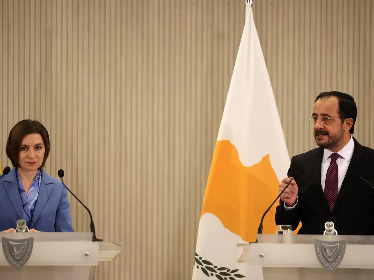 Maia Sandu și Nikos Christodoulides - Foto: Profimedia Images