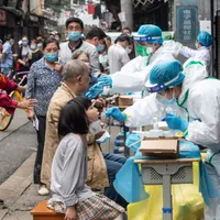 Testarea populației în Wuhan/FOTO: Getty