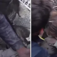 Imagini sfâșietoare în Siria. O copilă de 3 ani a supraviețuit 24 de ore îngropată în moloz - FOTO: Captura video - Twitter/@memohammadd