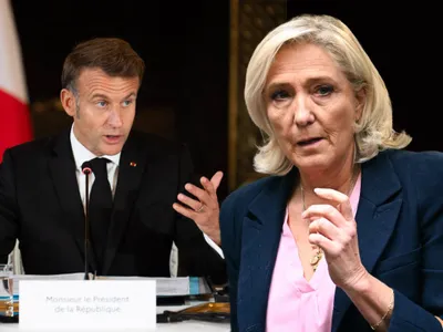 Emmanuel Macron și Marine Le Pen - Foto: Profimedia images