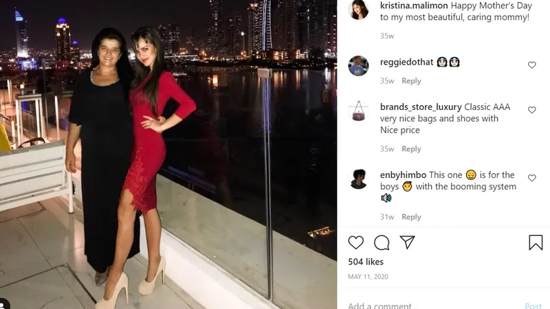 Kristina Malimon și mama ei. Sursa imagine: Instagram