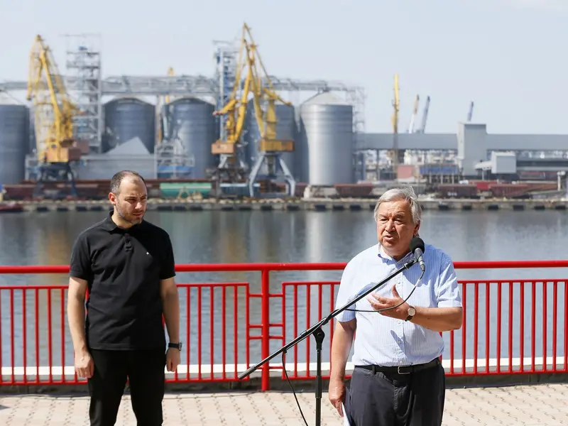 secretarul general al ONU, Antonio Guterres, în vizită la Odessa - Foto: Profimedia Images