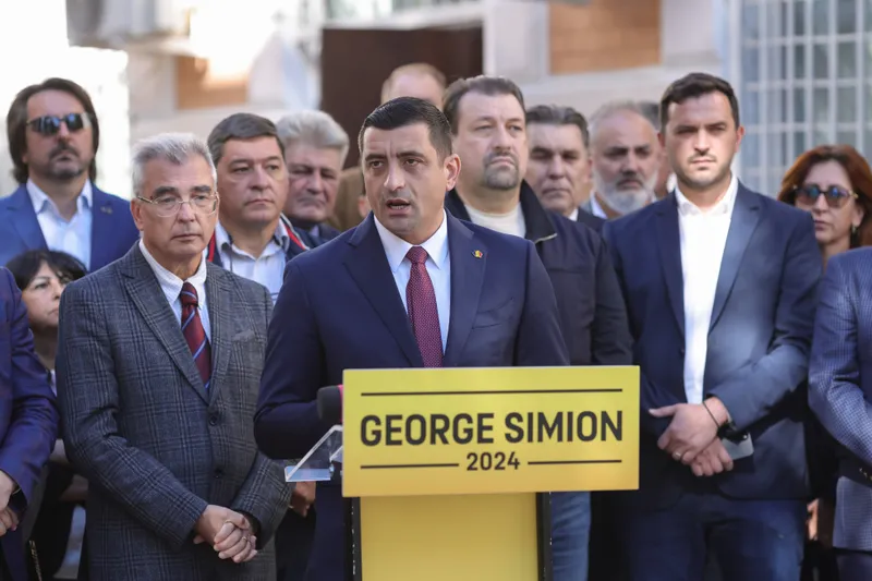 Petrișor Peiu și George Simion - Foto: INQUAM PHOTOS / Sorin C&icirc;rstoveanu
