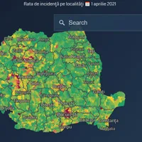Harta interactivă cu rata de infectare cu COVID în fiecare localitate din România. Sursa: UBB Cluj