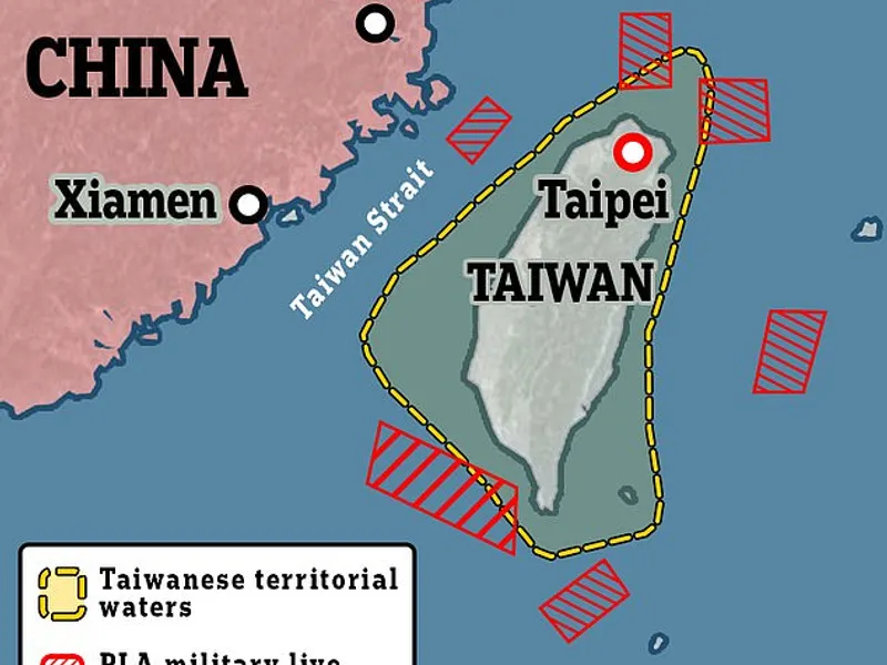 China a înconjurat Taiwanul/foto: regionalposts