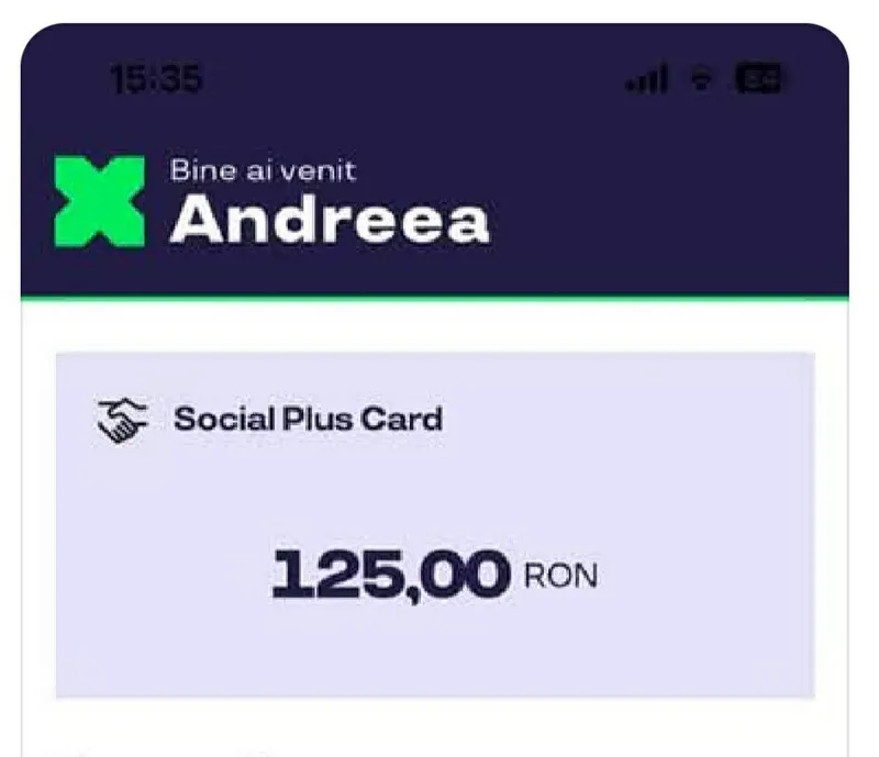 Confirmare alimentare card - Foto: Facebook / CARD SOCIAL ROMANIA, admin Irina și Csilla