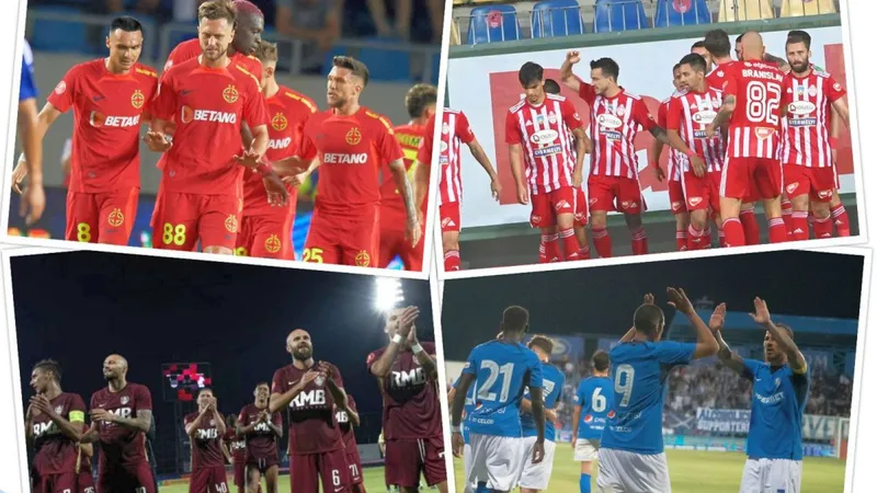 Echipele de fotbal românești care se luptă pentru un loc în grupele ECL, imagine cu caracter ilustrativ - Foto: Colaj/ gsp.ro