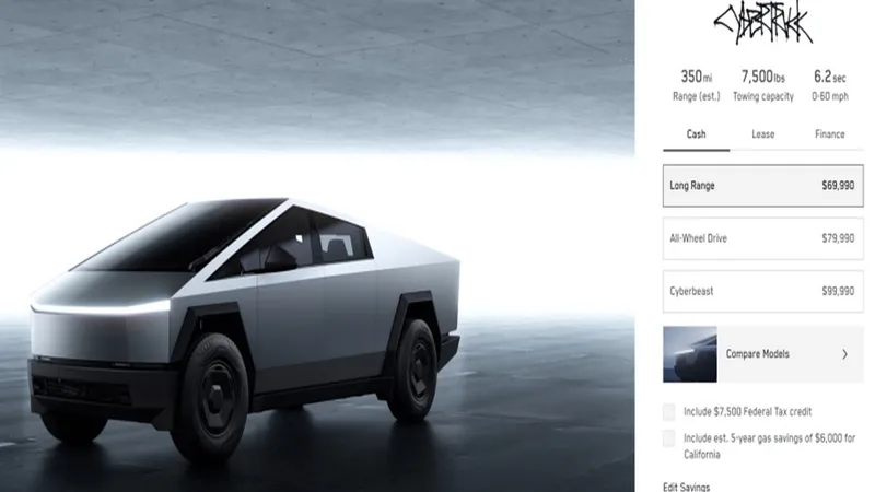 Tesla a lansat un Cybertruck ieftin, la 70.000 $. E „chel”. Nu are 4x4, nici suspensie adaptivă - Foto: captură ecran