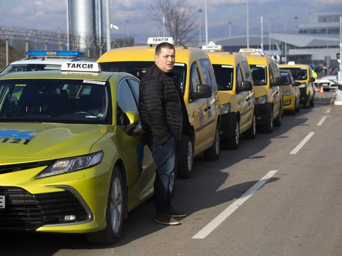 Protest al taximetriştilor sofioţi, la Aeroportul Sofia - Foto: Profimedia Images (Imagine cu rol ilustrativ)