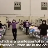 Captură foto din filmarea publicată de Xinhua pe Twitter.