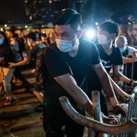 Protestatari din Hong Kong
