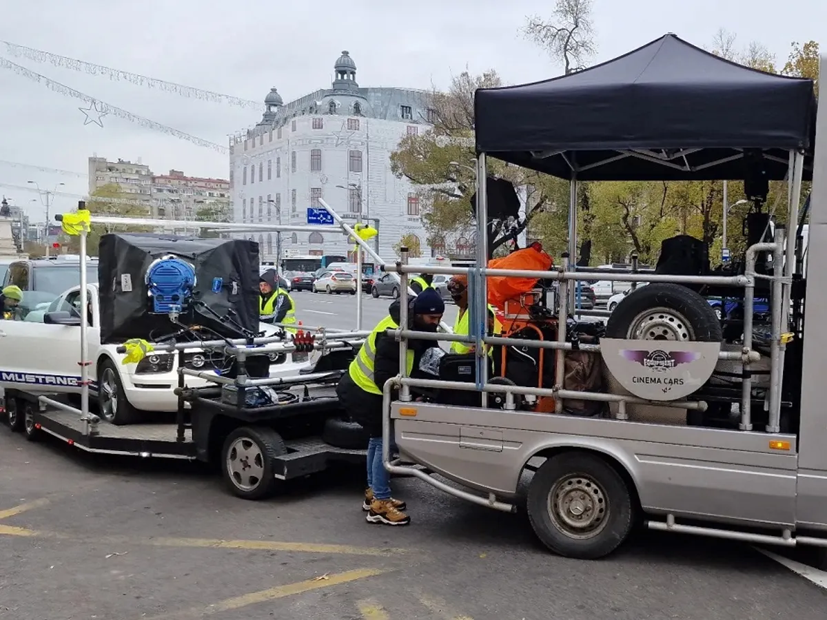 Filmări în București Foto: Facebook/Doru Raceala/ Mobrafilms