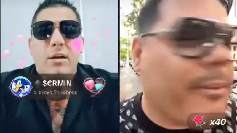 Interlopul Adrian Corduneanu se luptă cu interlopul Alex Stoica pe TikTok Foto: captură TikTok