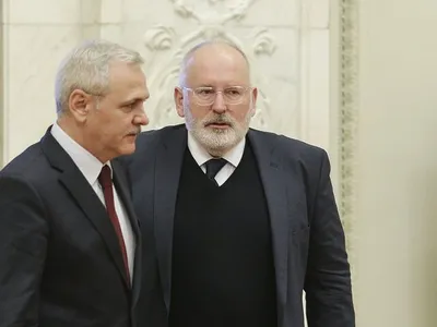 Dragnea și Timmermans. FOTO: Inquam Photos - Octav Ganea