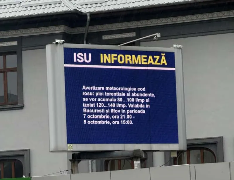 Informare de cod roșu - Foto: ISU B-IF