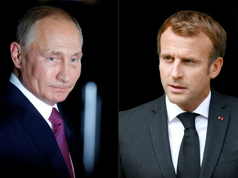 Macron și Putin au vorbit înaintea invadării Ucrainei de către Rusia. / Foto: Profimedia