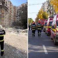 Explozie într-un bloc din București - Foto: colaj ISU B-IF