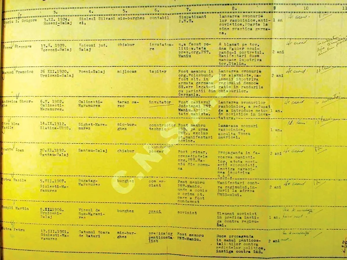 Sursa: CNSAS, D8896, FILA 272
