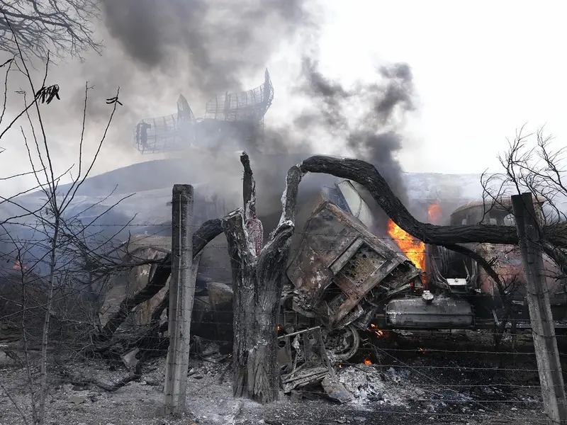 Armate Ucrainei anunță că a distrus lansatoarele de rachete rusești "Grad" în apropiere de Kharkiv/FOTO: bbc.com