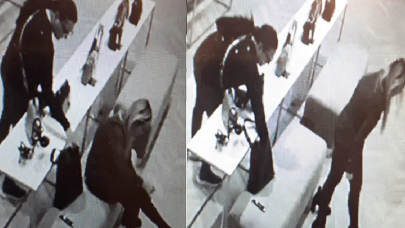 Hoață filmată în momentul în care fura un portofel într-un mall FOTO: ebihoreanul.ro