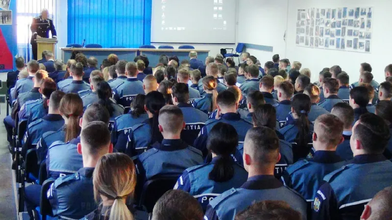 Elevii unei școli de poliție din România Foto: Poliția Română - rol ilustrativ