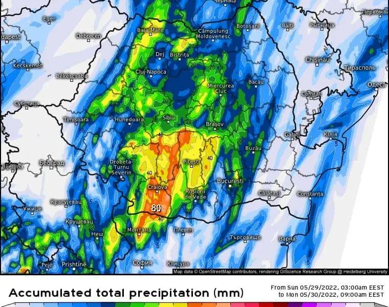 Meteorologii și hidrologii au emis numeroase avertizări cu cod galben şi portocaliu