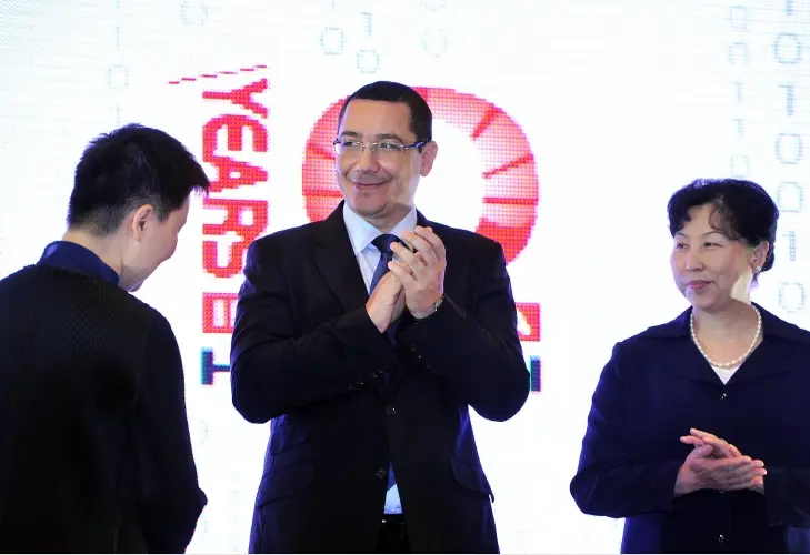 Victor Ponta la aniversarea a 10 ani de prezență Huawei în România Foto: gov.ro