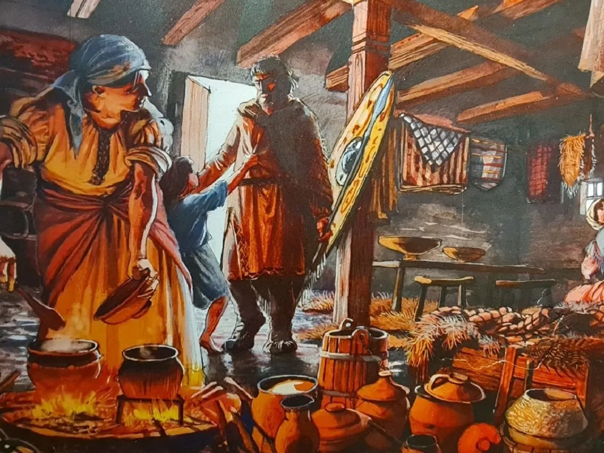 Reprezentare artistica a vieții cotidiene la daci