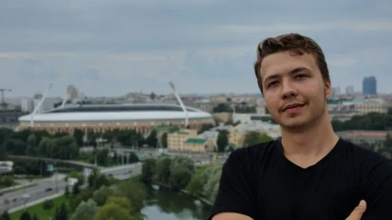 Roman Protasevici, tânărul activist anti-regim arestat la Minsk FOTO Twitter