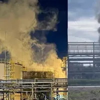 Ziua și exploziile în Rusia. Un nou incendiu uriaș mistuie o rafinărie de petrol din Krasnodar - Foto: Twitter/ @bayraktar_1love