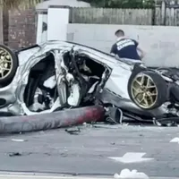 Trei tineri au furat un Maserati, i-au „rupt” accelerația și s-au făcut praf. / Foto: dailymail.co.uk
