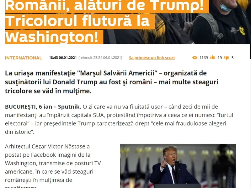 Fanul AUR care ar omorî intelectuali e citat în Sputnik.