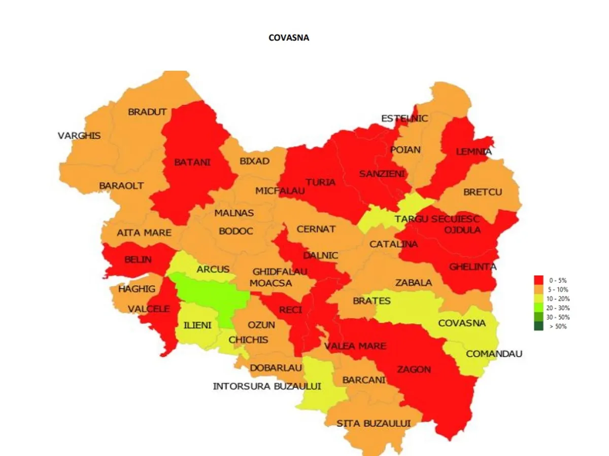 Covasna. Sursa: CNCAV