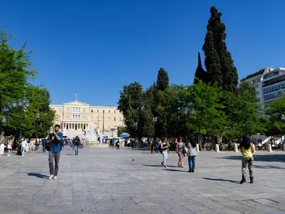 Piaţa Syntagma, locul preferat de greci pentru demonstrații - Foto: Profimedia images