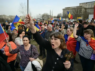 Proteste în București, de ziua lui Călin Georgescu. Jandarmeria a luat măsuri speciale de securitate - Foto: Profimedia Images (rol ilustrativ)