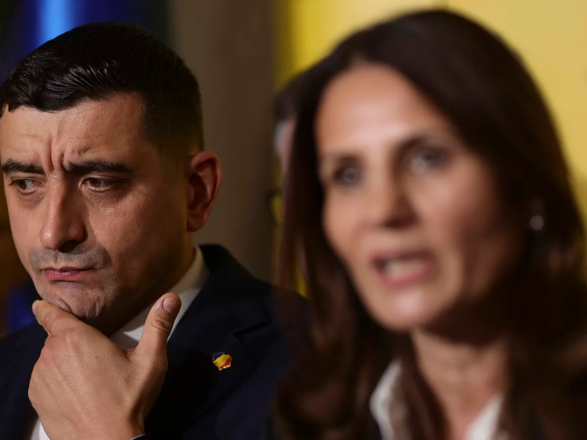 George Simion și Anca Alexandrescu - Foto: INQUAM PHOTOS / Octav Ganea