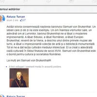 Raluca Turcan i-a urat „La mulţi ani!” baronului Samuel von Brukenthal. A decedat în 1803. / Foto: news.ro