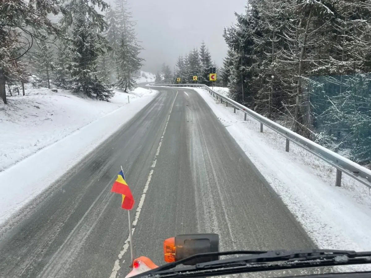 Ninsoarea lovește nordul țării: zăpadă pe DN18 între Borșa și Cârlibaba, în plină primăvară