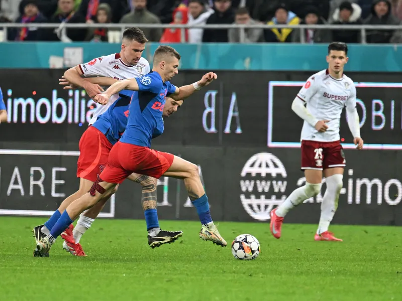 FCSB și Rapid, remiză de infarct în derby-ul play-off-ul Superligii. Tănase, omul decisiv - Foto: Facebook/FCSB