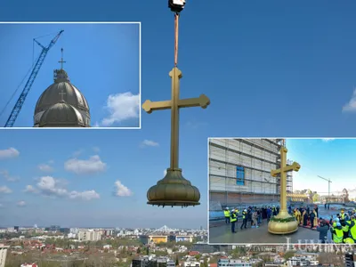 A fost montată crucea pe Catedrala Mântuirii Neamului. Până acum, a costat 270.000.000 € - Foto: ziarullumina.ro