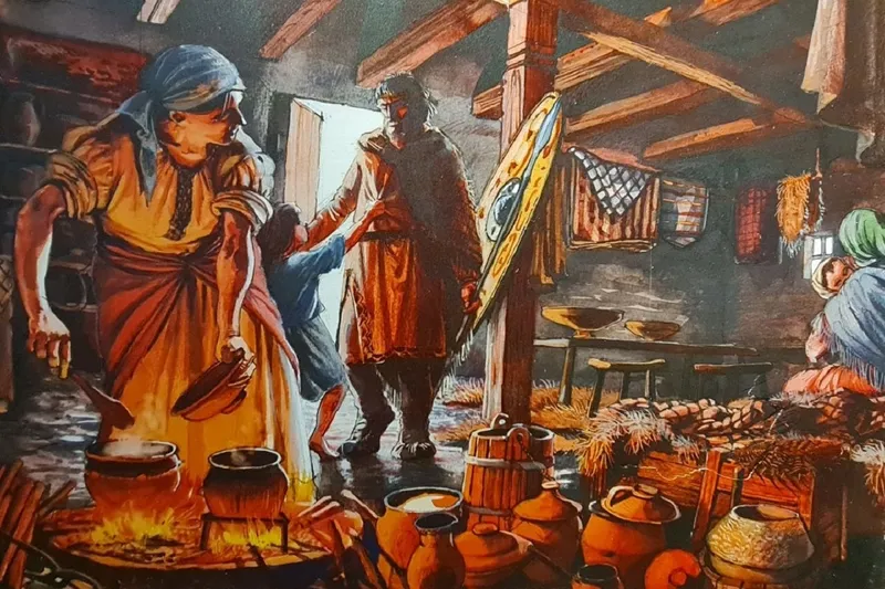 Reprezentare artistica a vieții cotidiene la daci