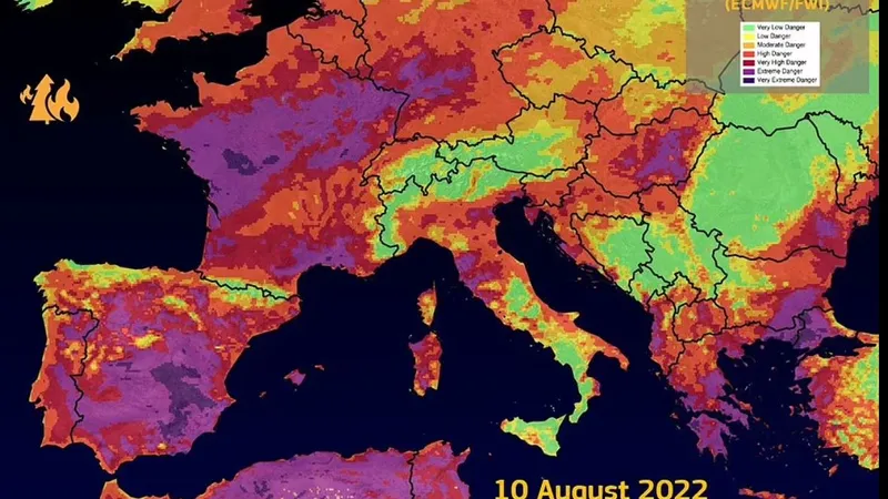 Pericol de incendii/foto: ecmwf.eu