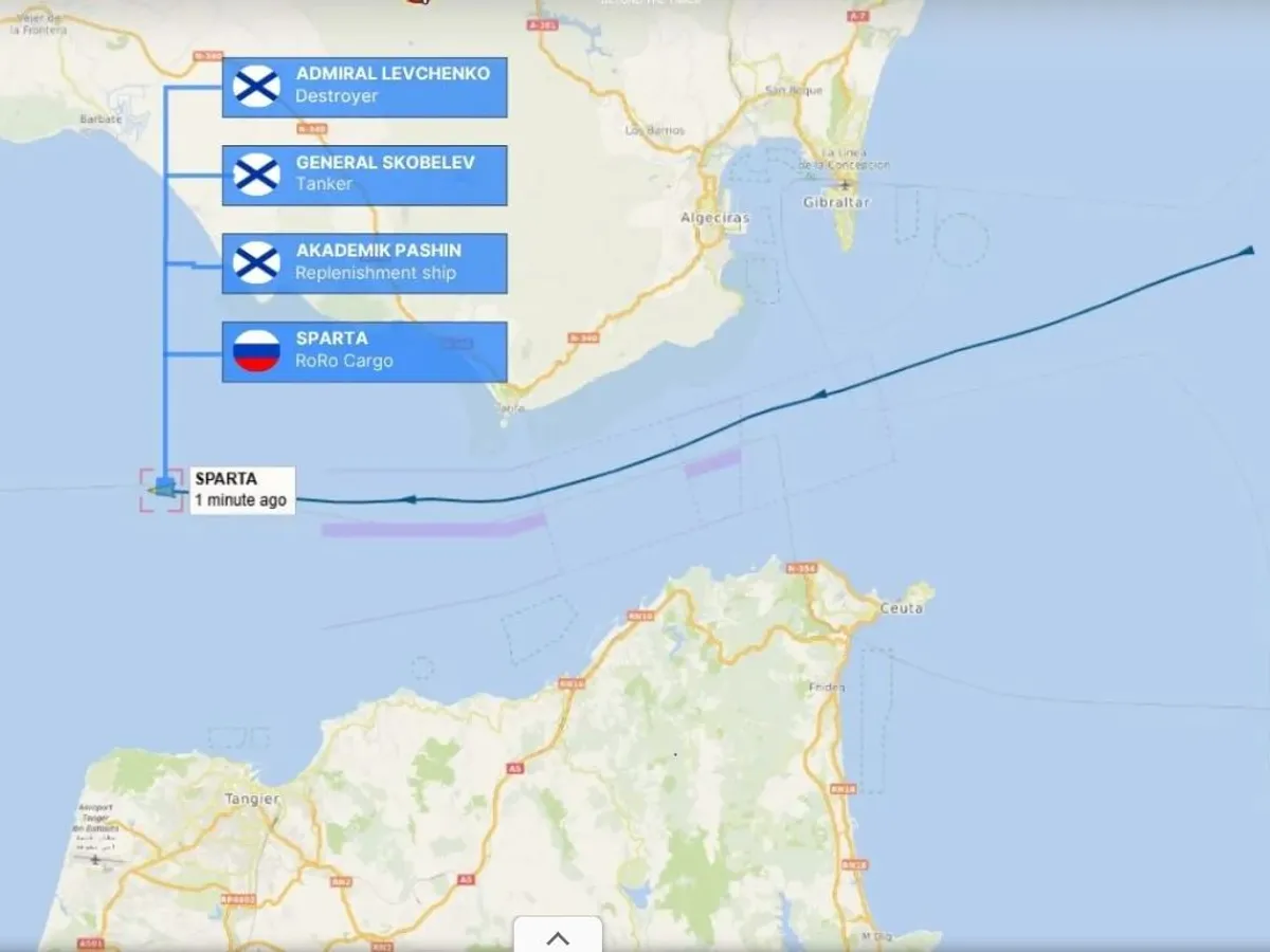 Rusia își cară armament prin Mediterana. Portul Tartus din Siria, pus la dispoziția Moscovei  - Foto: ItaMilRadar