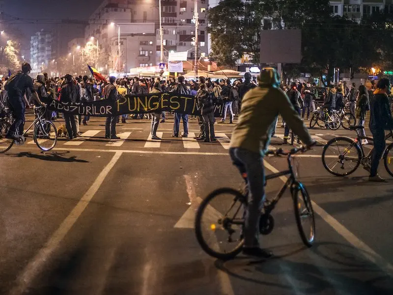 FURIE Din Pungești, Vaslui, protestele au ajuns la București - Foto: INQUAM PHOTOS/ Ovidiu Micsik