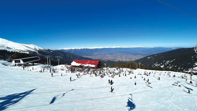 „Après-ski”-ul Kozela, panoramă de la telescaunul Shiligarnik