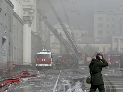 Incendiu la Ministerul rus al Apărării-Foto: VINnews