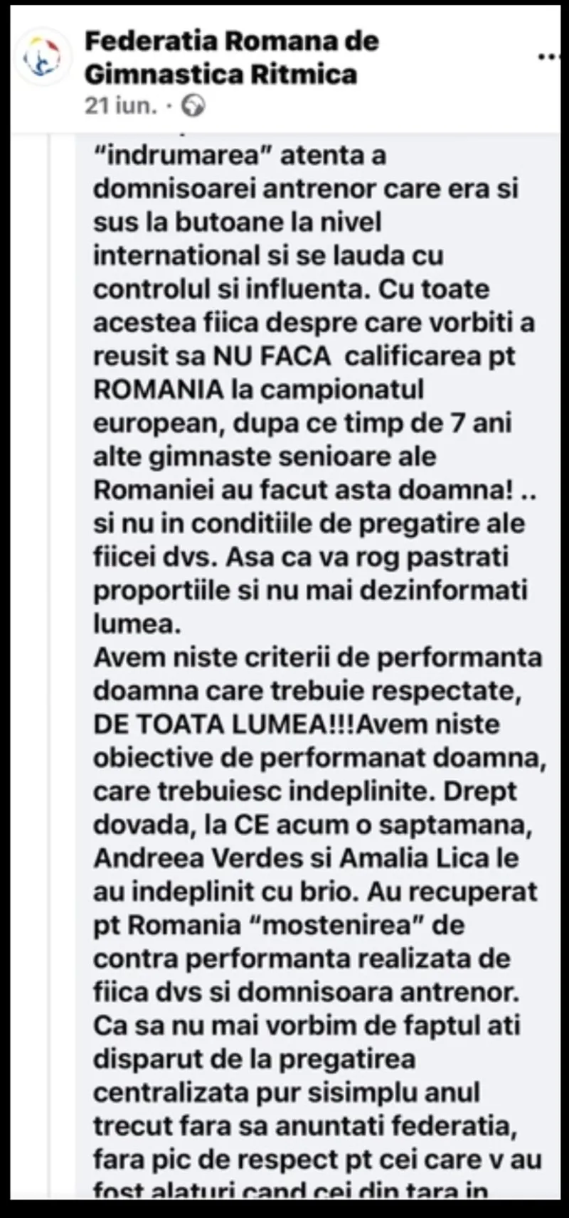 Captură Facebook