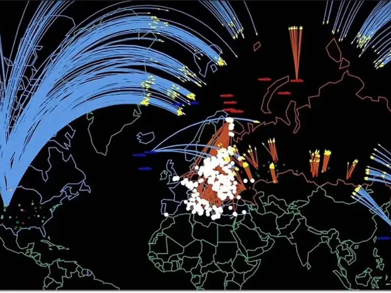 Simulator de război nuclear al Universității Princetown/foto:nukemap